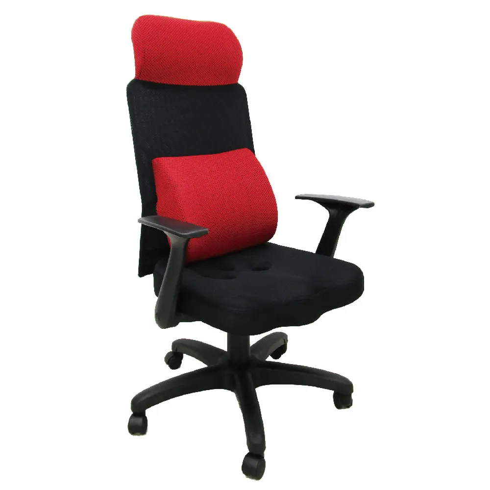 【Z.O.E】奧克斯全網機能辦公椅/3D立體大腰靠(紅色)