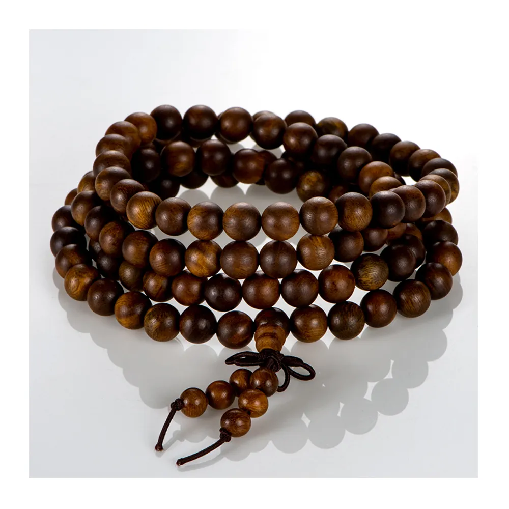 【馥瑰馨盛】綠檀境由心轉念珠手串l綠檀木天然檀香佛珠手工研磨(含開光加持)