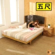 【BuyJM】拼接木系列雙人5尺水鑽床頭片+日式床底房間2件組