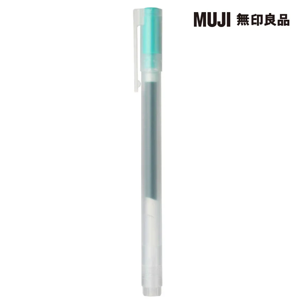 【MUJI 無印良品】自由換芯附蓋膠墨筆/綠0.5mm