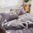 【絲薇諾】法蘭絨 幾何 四件式鋪棉被套床包組 幾何(雙人)
