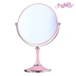 【幸福揚邑】8吋超大歐式時尚梳妝美容化妝放大雙面桌鏡(圓鏡-粉紅)