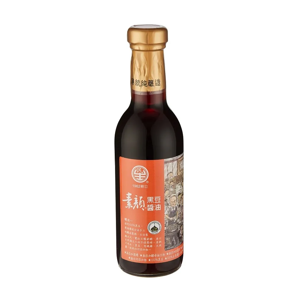 【民生】素顏黑豆醬油300ml(手工純釀造)
