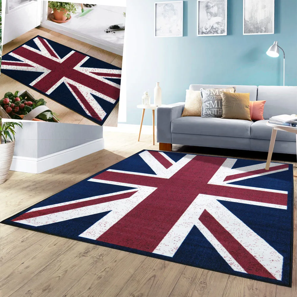 【范登伯格】旗威 英國國旗地毯-大+小(140x200+44x65cm)