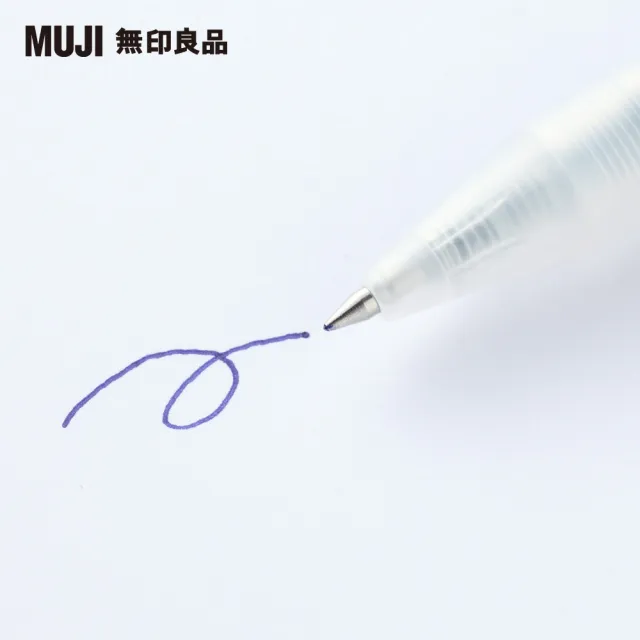 【MUJI 無印良品】自由換芯按壓滑順膠墨筆/藍0.5mm