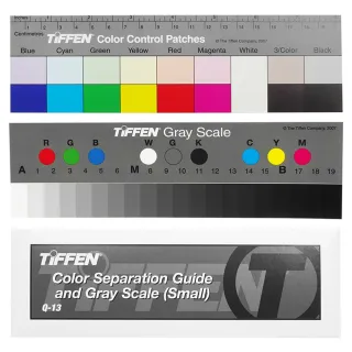 【TIFFEN】專業色階校色卡+標準灰卡Q-13(2張入校色版適商業攝影 標準色階 標準灰階)