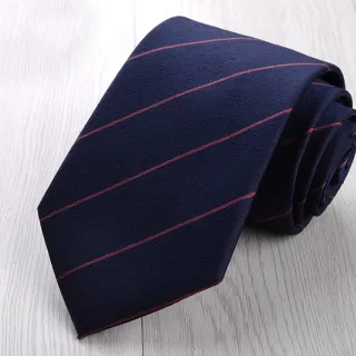 【拉福】勝全8CM寬版領帶拉鍊領帶(藍底)