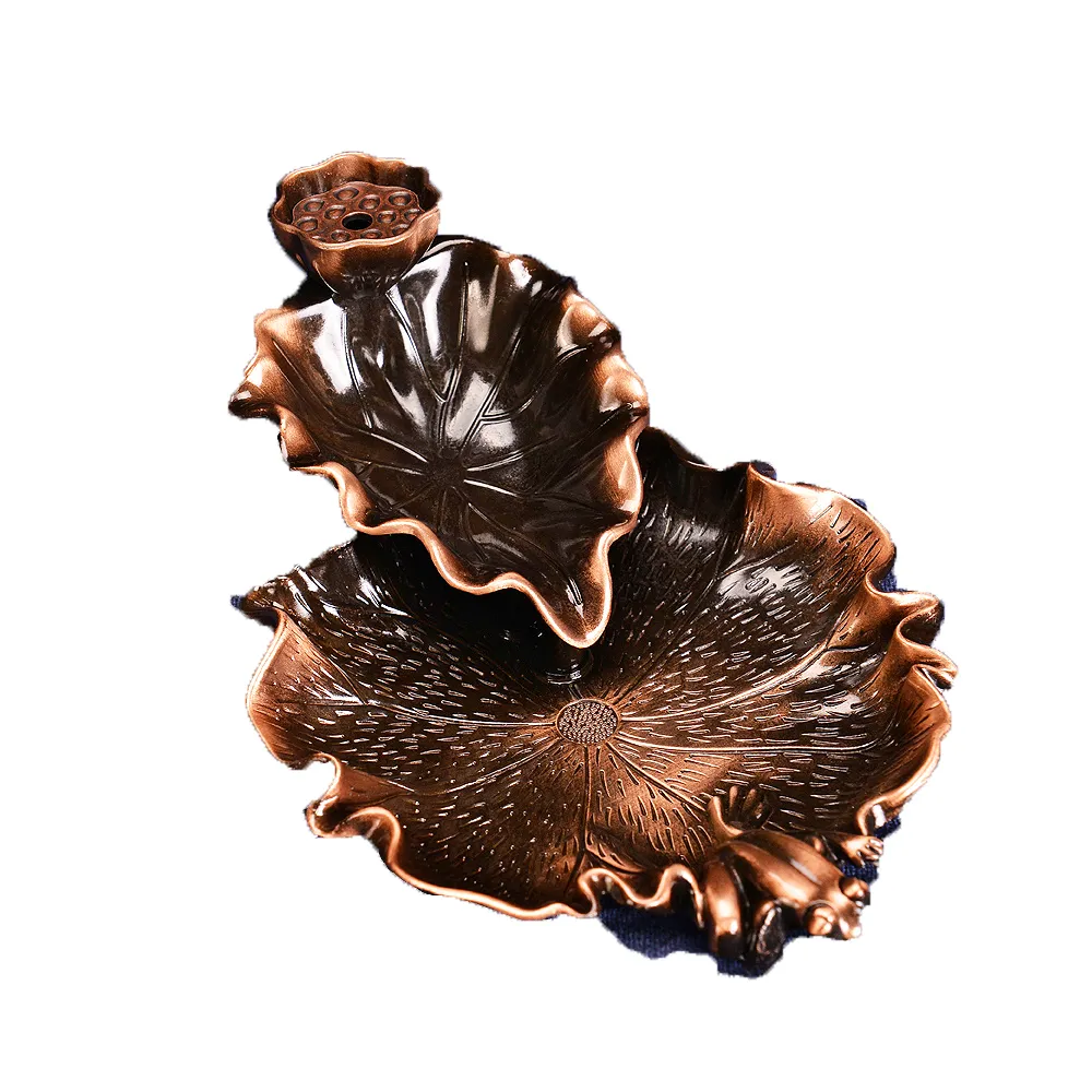 富山香堂】蓮池流香-倒流香紅銅香爐(倒流香爐擺件) - momo購物網- 好評