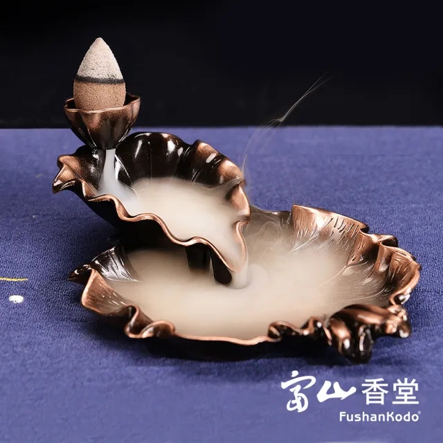 富山香堂】蓮池流香-倒流香紅銅香爐(倒流香爐擺件) - momo購物網- 好評