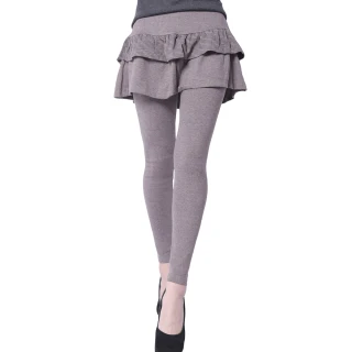 【5B2F 五餅二魚】現貨-鎖鏈紋雙層蛋糕裙襬長褲-MIT台灣製造(顯瘦裙擺)