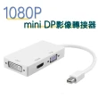 【LineQ】Mini DP轉HDMI /DVI /VGA 1080P 多功能3合1轉換器