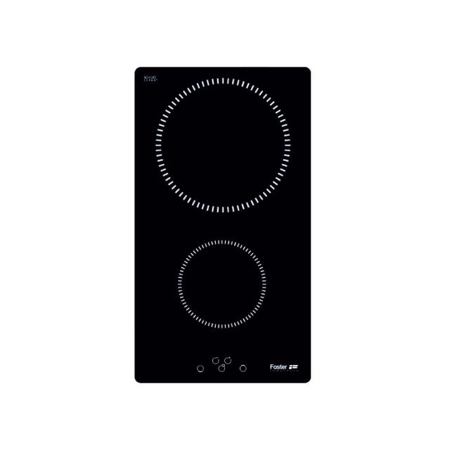 Foster 7322 300 雙口瓦斯爐臺，採用耐熱強化玻璃爐臺與傳統外擴火焰爐頭，電子點火設計方便使用。挖孔尺寸27*49cm，機體尺寸29*51*5.5cm，使用電源230V 50/60Hz 3700W，瓦斯消耗量3kW以下，BSMI認證T31361，1年保固，不含安裝。適合現代廚房，提升烹飪效率與安全。