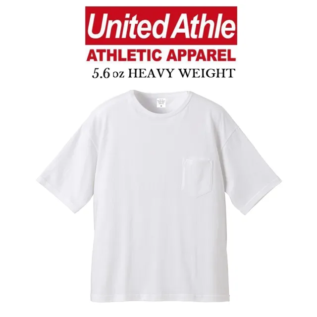 【United Athle】日系寬版落肩口袋短T UA素T(oversize 寬版短袖上衣)