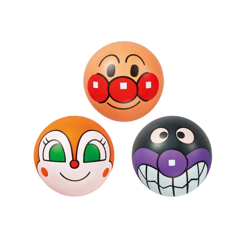 【ANPANMAN 麵包超人】麵包超人3號大臉小皮球組(3入)