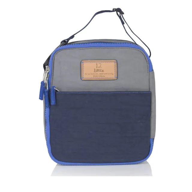 【TWELVElittle】COURAGE 美國超輕量防潑水保冷袋 保溫袋 保鮮袋 餐盒袋 便當袋(電藍灰)