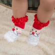 【日安朵朵】聖誕寶寶襪2雙組 麋鹿+聖誕老人(寶寶襪兒童襪嬰兒襪聖誕禮)