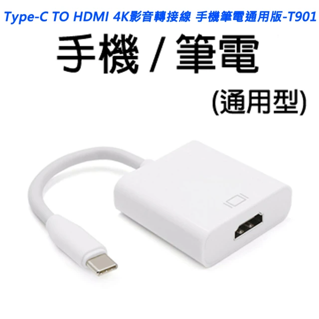 【LineQ】Type-C 轉 HDMI 4K 手機筆電通用版影音轉接線-