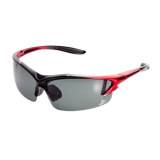 【Z-POLS】極緻巔峰黑紅漸層 搭載Polarized偏光運動眼鏡(抗UV400 帥氣設計頂級偏光運動鏡)