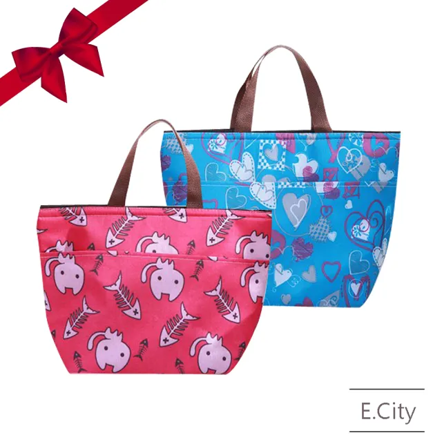 【E.City】買一送一-多功能繽紛保溫購物手提袋(多功能收納)