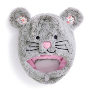 【JoJo Maman BeBe】保暖舒適羊毛帽_ 灰色老鼠(JJHAT-D8653)