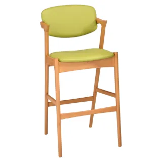 【AS雅司設計】Anna皮面實木吧台椅-50x61x108cm(二色可選)