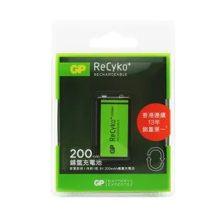 【超霸】GP超霸200mAh9vReCyko低自放充電池1入(GP原廠販售)