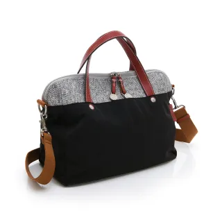 【tripose】漫遊系列岩紋玩色兩用手提背包(黑色)