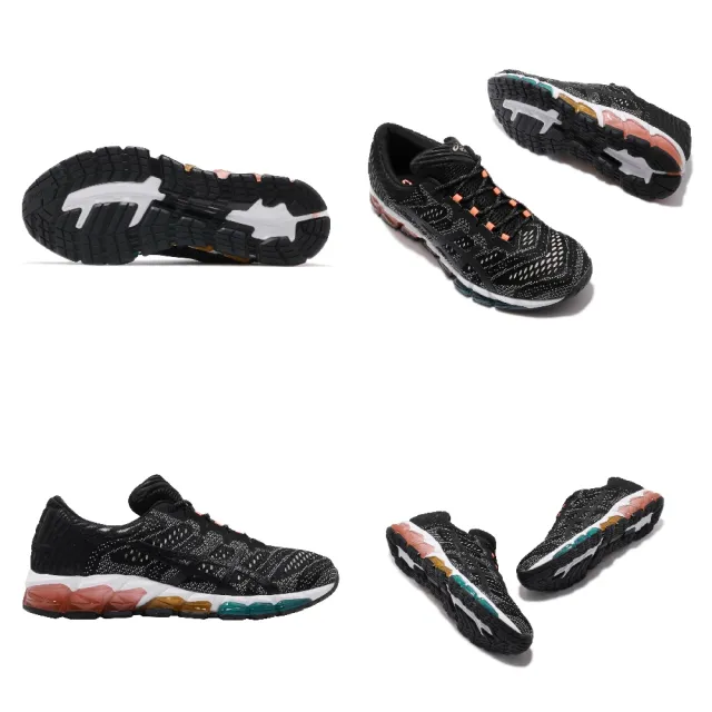 【asics 亞瑟士】慢跑鞋 Gel-Quantum 360 女鞋 亞瑟士 路跑 高階 緹花網布 輕量 緩震 黑 棕(1022A132001)