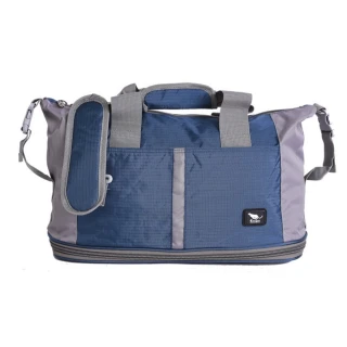 【COUGAR】可加大 可掛行李箱 旅行袋/手提袋/側背袋(7037 深藍)