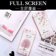 iPhone7 8 卡通櫻花系列9H玻璃鋼化膜手機保護貼(iPhone7保護貼 iPhone8保護貼)