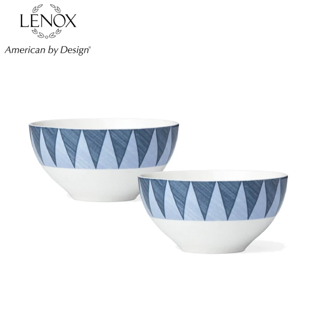 【LENOX】藍色假期經典幾何多用碗-2入