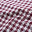 【ROBERTA 諾貝達】清爽休閒 合身版 純棉格紋長袖襯衫(紅色)
