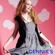 【Gennies 奇妮】休閒素色連帽針織背心外套/罩衫(黑/藍GSY11)