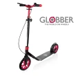 【GLOBBER 哥輪步】法國 ONE NL 230 ULTIMATE 成人大輪徑折疊滑板車-電鍍紅(2輪滑板車、手煞車、直立站立)
