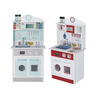 【Teamson】馬德里木製家家酒兒童廚房玩具(3色)