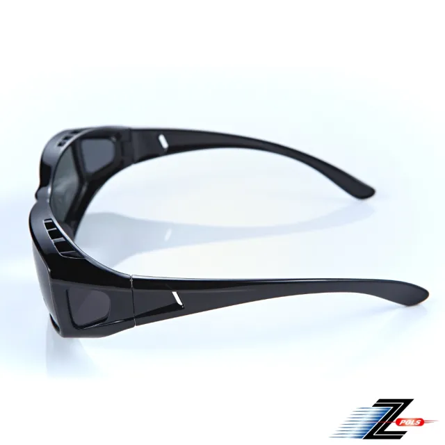 【Z-POLS】可包覆式全新設計 舒適Polarized寶麗來偏光眼鏡(透氣導熱排霧設計款 近視族必備包覆眼鏡)
