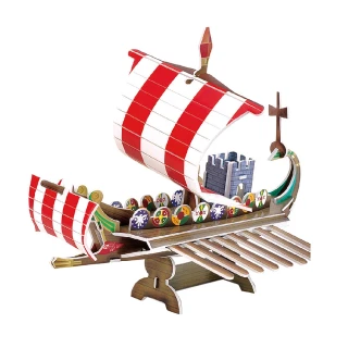 【FUN PUZZLE】3D立體拼圖-迷你羅馬戰船(DIY手作/益智玩具)
