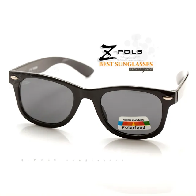 【Z-POLS】兒童專用複刻版柳釘設計 Polarized寶麗來偏光太陽眼鏡(抗UV400  嚴選古著風格款)