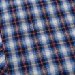 【ROBERTA 諾貝達】台灣製 帥氣休閒 撞色格紋長袖襯衫(藍紅)