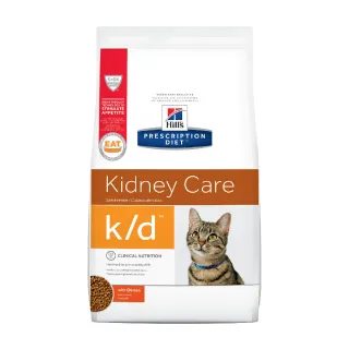 【Hills 希爾思】貓用 K/D 腎臟病護理處方貓飼料 8.5磅(寵物飼料 健康管理)