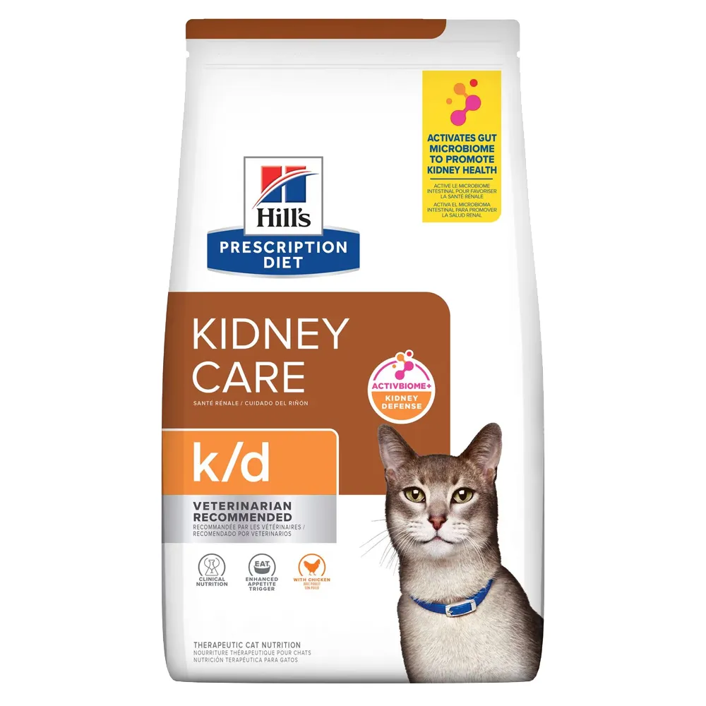 【Hills 希爾思】貓用 K/D 腎臟病護理處方貓飼料 8.5磅(有效期限2024.10)