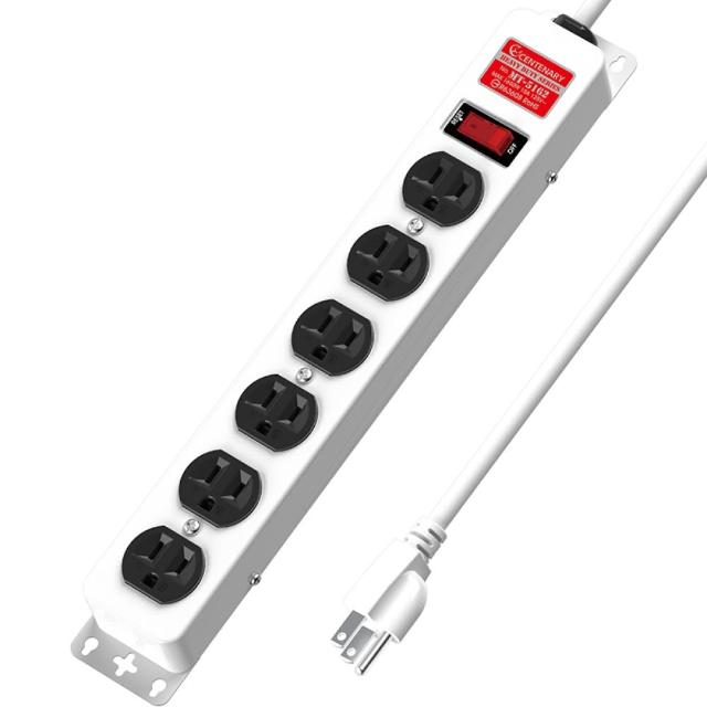 【成電牌】1開6插鐵殼延長線1.8m(MT-5162)