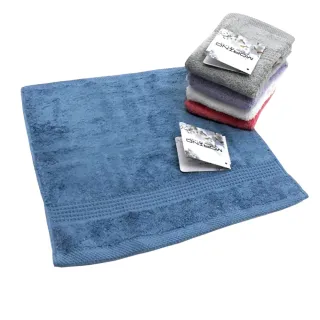 【MORINO】4條組_有機棉歐色緞條方巾(台灣製造/MIT微笑認證標章)