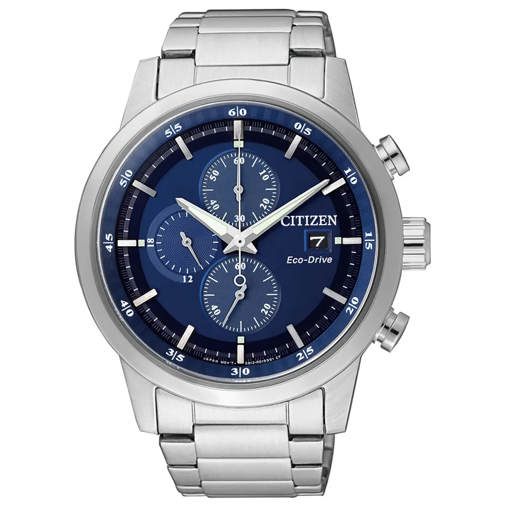 【CITIZEN 星辰】光動能 極速旋風限定款時尚計時男錶-藍/43mm 母親節限定(CA0610-52L)
