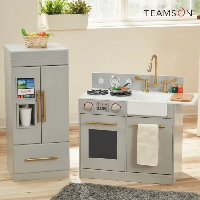 【Teamson】小廚師雀兒喜現代風玩具廚房(2色)