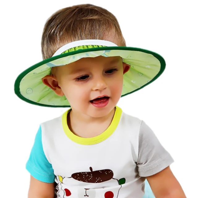 【JoyNa】嬰兒洗頭帽子水果圖案高彈性可調節洗髮帽 剪髮帽(兩入組)