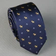 【拉福】領帶窄版領帶6cm領帶拉鍊領帶(黃狗)