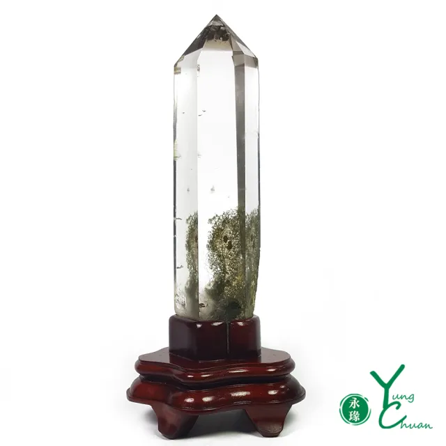 【YC寶石】天然綠幽靈水晶柱_D13
