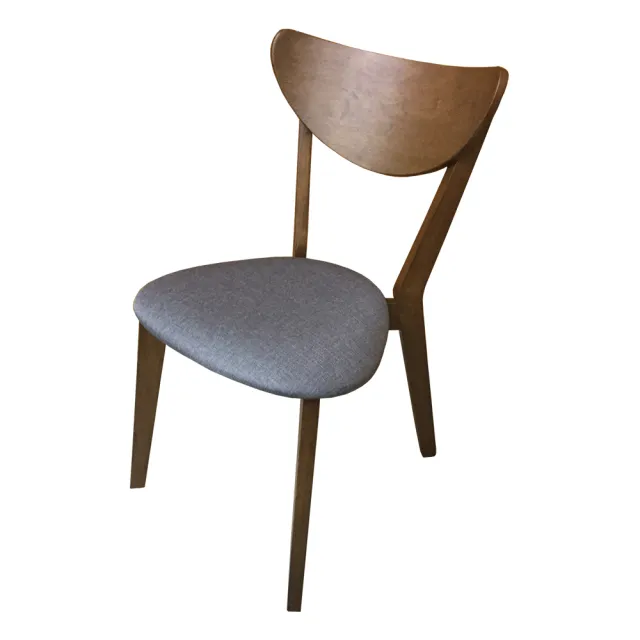【AS雅司設計】April灰色布面實木餐椅45x50x80cm