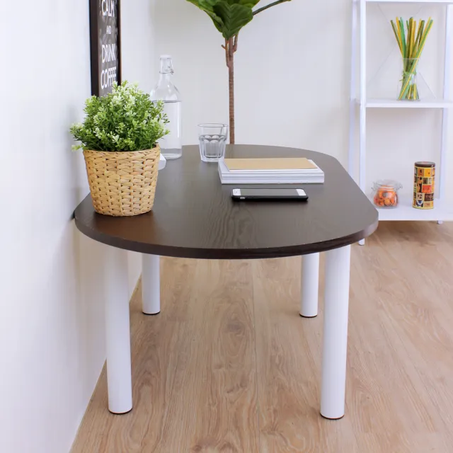 【美佳居】橢圓形和室桌/矮腳桌/餐桌/沙發前桌-深60x寬120x高45/公分(二色可選)